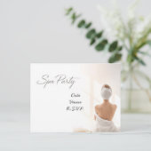 Spa Party Minimal Wellness Design Postkarte (Stehend Vorderseite)