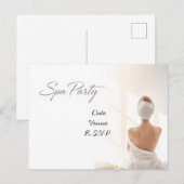 Spa Party Minimal Wellness Design Postkarte (Vorne/Hinten)