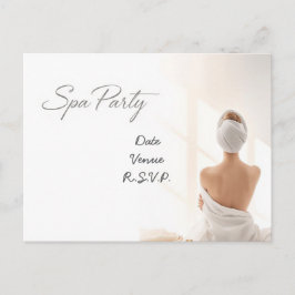 Spa Party Minimal Wellness Design Postkarte