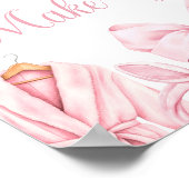 Spa Party Pink Birthday Make-up Sign Poster (Ecke)