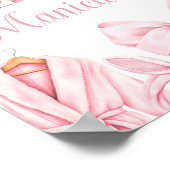 Spa Party Pink Birthday Manicure Table Sign Poster (Ecke)