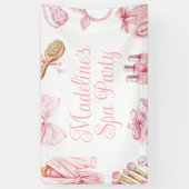 Spa Party Pink Birthday Party Banner (Vertikal)