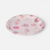 Spa Party Pink Birthday Party Pappteller (Schrägansicht)