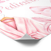 Spa-Party Pink Geburtstag-Pediküre-Schild Poster (Ecke)
