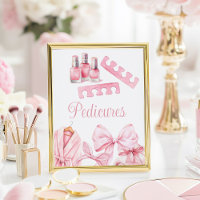 Spa-Party Pink Geburtstag-Pediküre-Schild