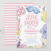 Spa-Party Spa-Geburtstag Einladung (Vorne/Hinten)