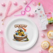 Spa-rrrot Day Funny Parrot Spa Relax Design Pappteller (Party)