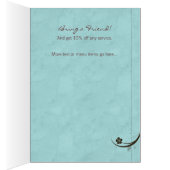 Spa Salon Brochure Greeting Card Watery Blue (Innen (Rechts))