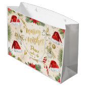 Spa Santa Claus Merry Christmas  Große Geschenktüte (Rückseite Schrägansicht)