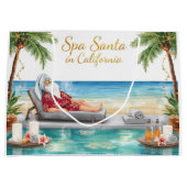 Spa Santa in LA – Merry Christmas Große Geschenktüte (Vorderseite)