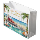 Spa Santa in LA – Merry Christmas Große Geschenktüte (Vorderseite Schrägansicht)