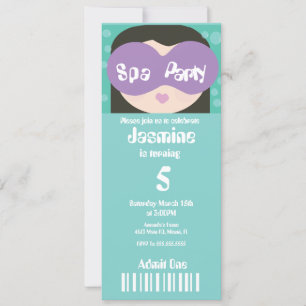 Spa-Schönheits-Geburtstags-Ticket-Stil Einladung