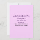 Spa Sleepover Birthday Party Invitation-Girls Spa Einladung (Rückseite)