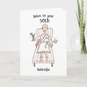 Spa-Tag-Dame-Alter-Geburtstag Karte (Vorderseite)