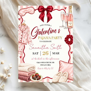 Spa-Thema Galentine's-Pyjama-Party Einladung