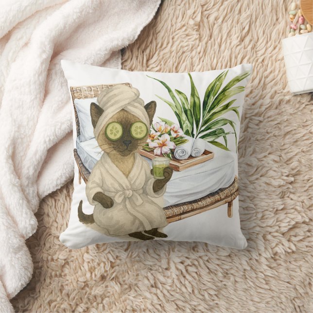 Spa themed for Siamese Cat Lovers Kissen (Decke)