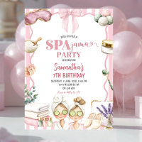 Spa-Themen-Spajama-Party-Geburtstagseinladung 