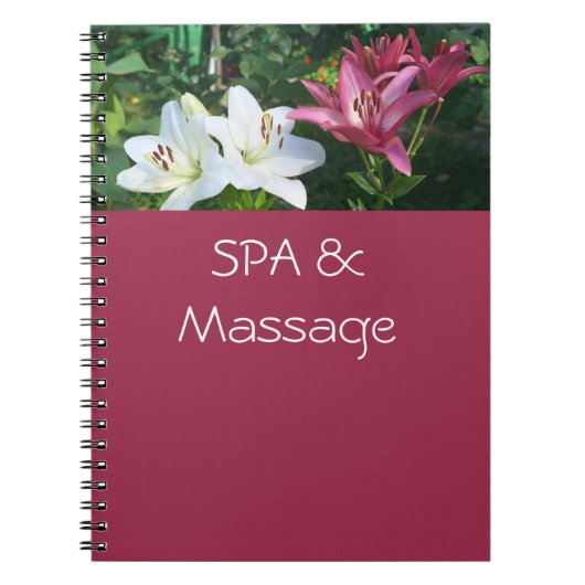 SPA und Massage Notizblock (Vorderseite)
