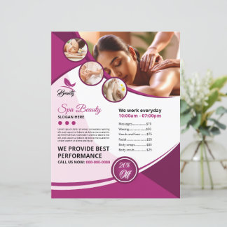 Spa- und Schönheitssalon-Flugblattvorlage