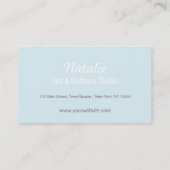 Spa Wellness Massage Therapist Business Cards Visitenkarte (Rückseite)
