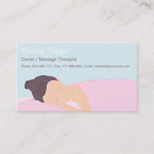 Spa Wellness Massage Therapist Business Cards Visitenkarte (Vorderseite)