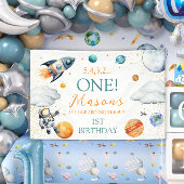 Space 1st Birthday Backdrop First Trip Around Sun Banner