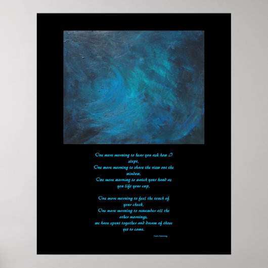 "Space" Abstrakte Malerei und Liebe Poster (Vorne)