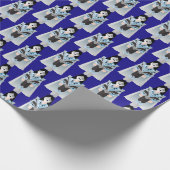Space Ace – Cosmic Rock Pattern Wrapping Paper Geschenkpapier (Ecke)