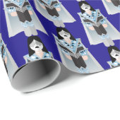 Space Ace – Cosmic Rock Pattern Wrapping Paper Geschenkpapier (Rolleneckpunkt)