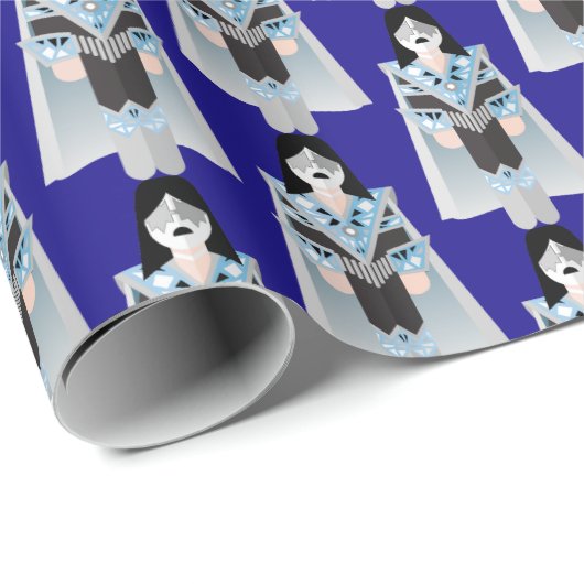 Space Ace – Cosmic Rock Pattern Wrapping Paper Geschenkpapier (Rolleneckpunkt)