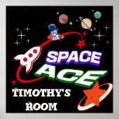 Space Ace Kid's Room Editable Poster (Vorne)