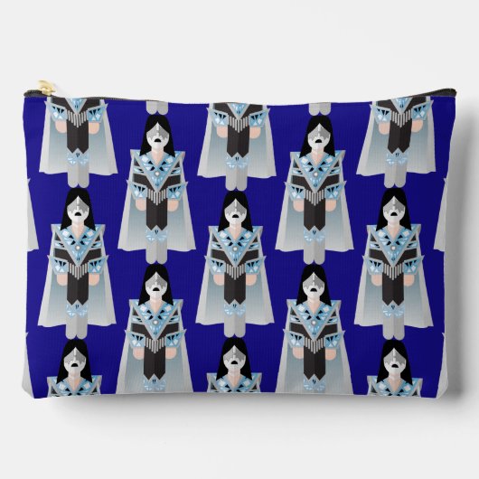 Space Ace – Patterned Zipper Accessory Pouch Zubehörtasche (Vorderseite)