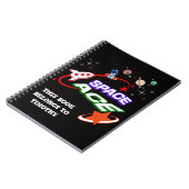 Space Ace | Planeten | Sterne | Rakete | bearbeitb Notizblock (Linke Seite)