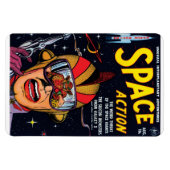 Space Action #2 Vintages Sci Fi Comic Buchcover Magnet (Horizontal)