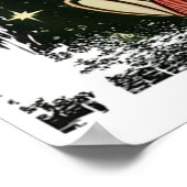 Space Action Retro SciFi Comic Abdeckung Vintag Poster (Ecke)