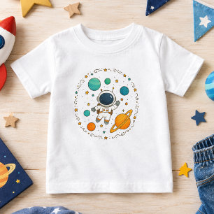Space Adventure 1. Geburtstag Weltraum Baby T-shirt