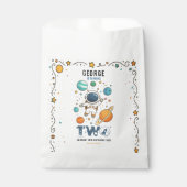 Space Adventure 2nd Birthday | Outer Space Party Geschenktütchen (Vorderseite)