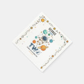 Space Adventure 2nd Birthday | Outer Space Party Serviette (Ecke)