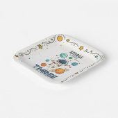 Space Adventure 3rd Birthday | Outer Space for Kid Pappteller (Gewinkelt)