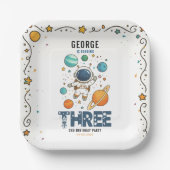 Space Adventure 3rd Birthday | Outer Space for Kid Pappteller (Vorderseite)