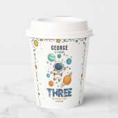 Space Adventure 3rd Birthday | Outer Space Party Pappbecher (Rückseite)