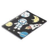 Space Adventure Cartoon - Notebook-Design Notizblock (Linke Seite)