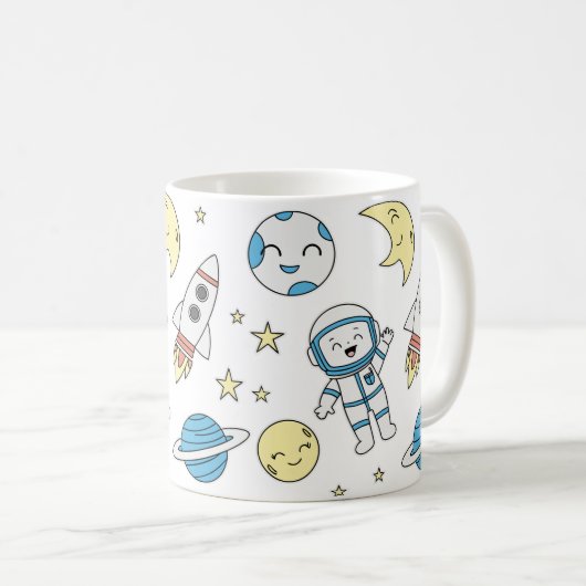 Space Adventure Cartoon Tasse (VorderseiteRechts)