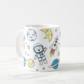 Space Adventure Cartoon Tasse (Vorderseite Links)