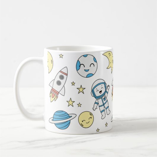 Space Adventure Cartoon Tasse (Links)