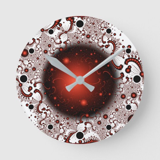Space Adventure Fantasy Fraktal Art Runde Wanduhr (Vorderseite)