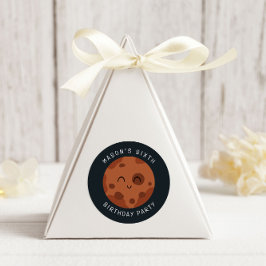 Space Adventure Playful Kids Birthday Cute Planet Runder Aufkleber