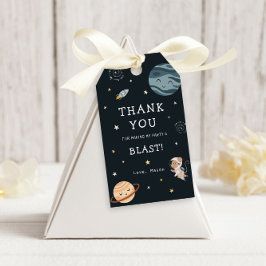 Space Adventure Playful Kids Birthday Party Geschenkanhänger