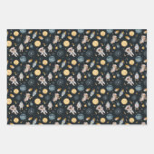 Space Adventure Playful Kids Birthday Party Geschenkpapier Set (Vorderseite 2)