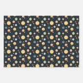 Space Adventure Playful Kids Birthday Party Geschenkpapier Set (Vorderseite)